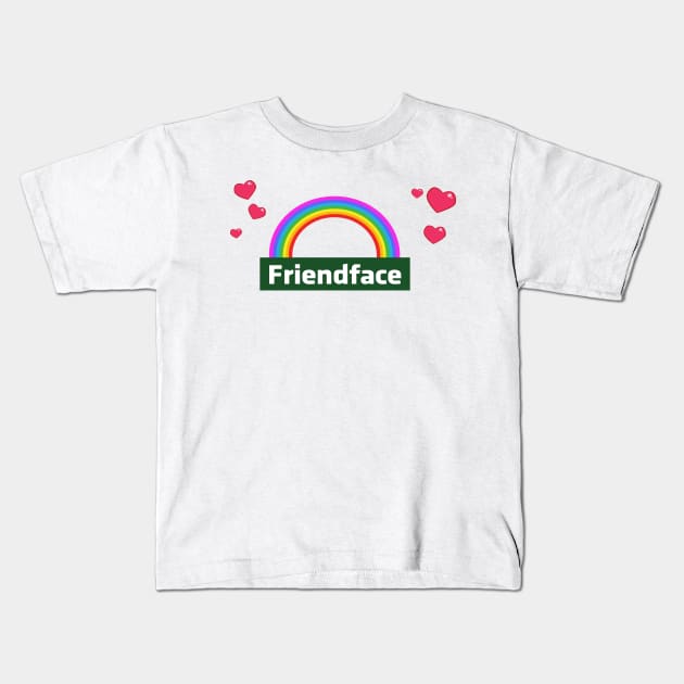 Friendface Rainbow and Hearts Kids T-Shirt by Expandable Studios